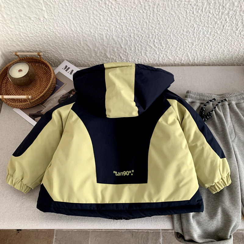 Boys' down jacket with three in one inner lining assault suit