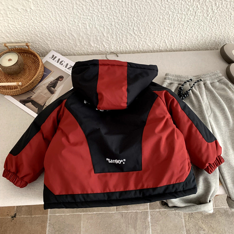 Boys' down jacket with three in one inner lining assault suit