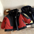 Boys' down jacket with three in one inner lining assault suit